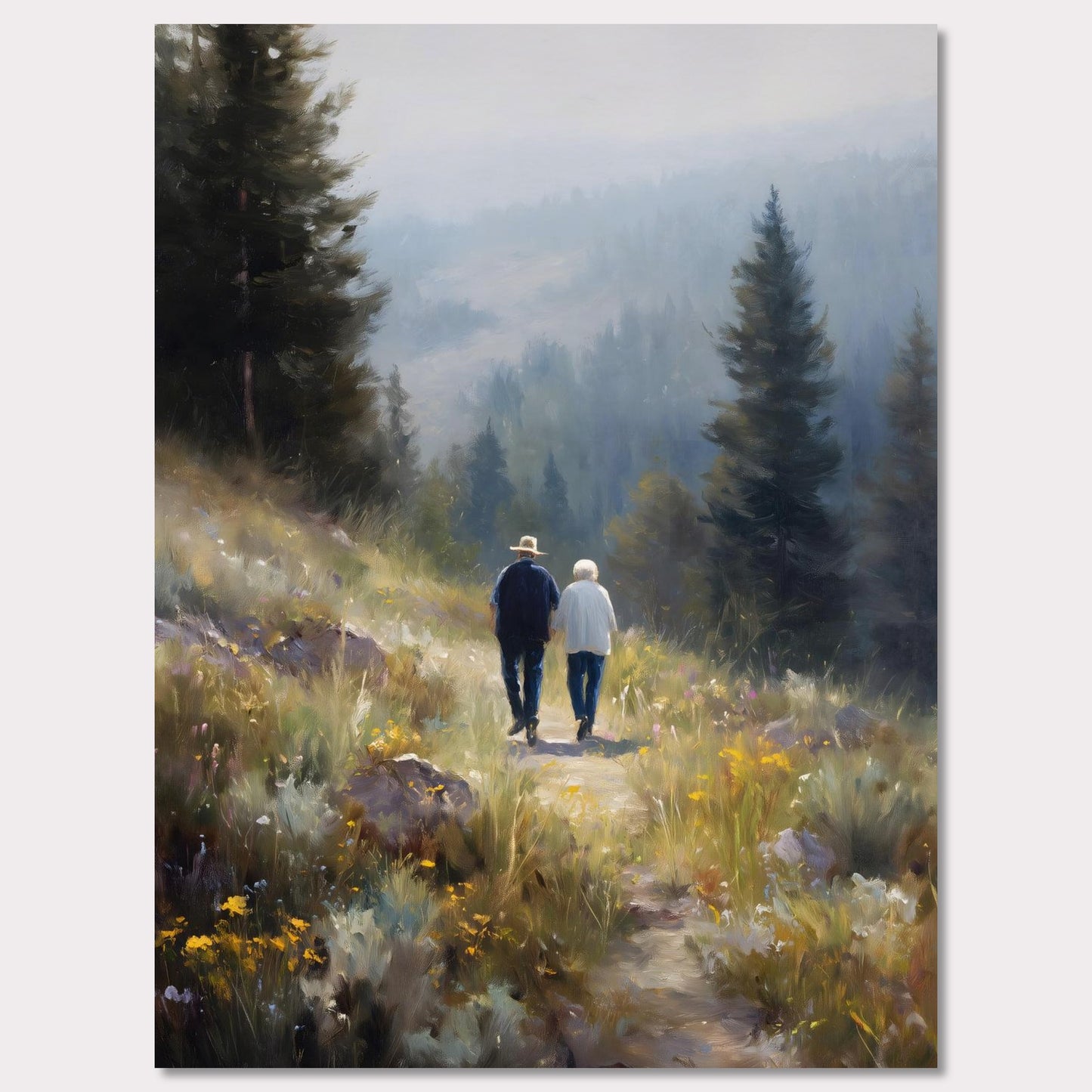 Poster titled 'Walkers' Path, Alpine Meadow' from ArtDarts