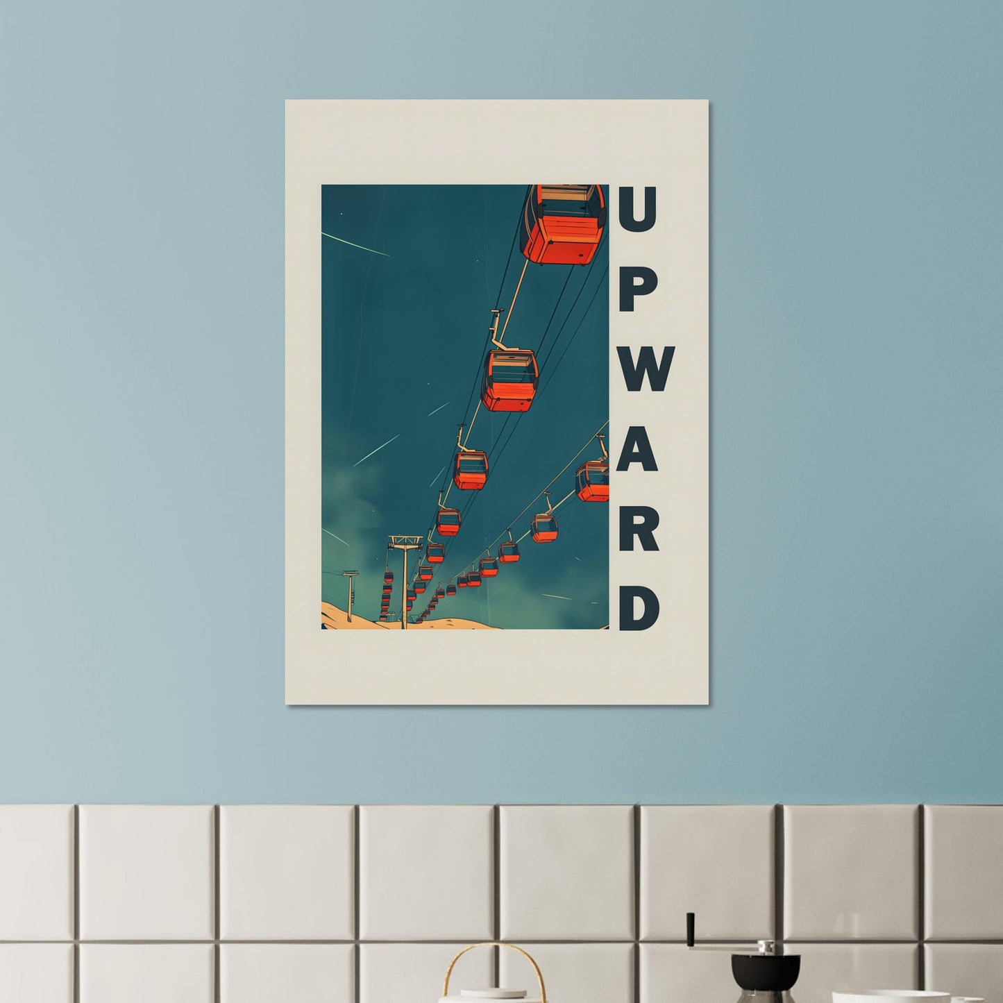 Poster titled 'Up the Lift Poster' from ArtDarts