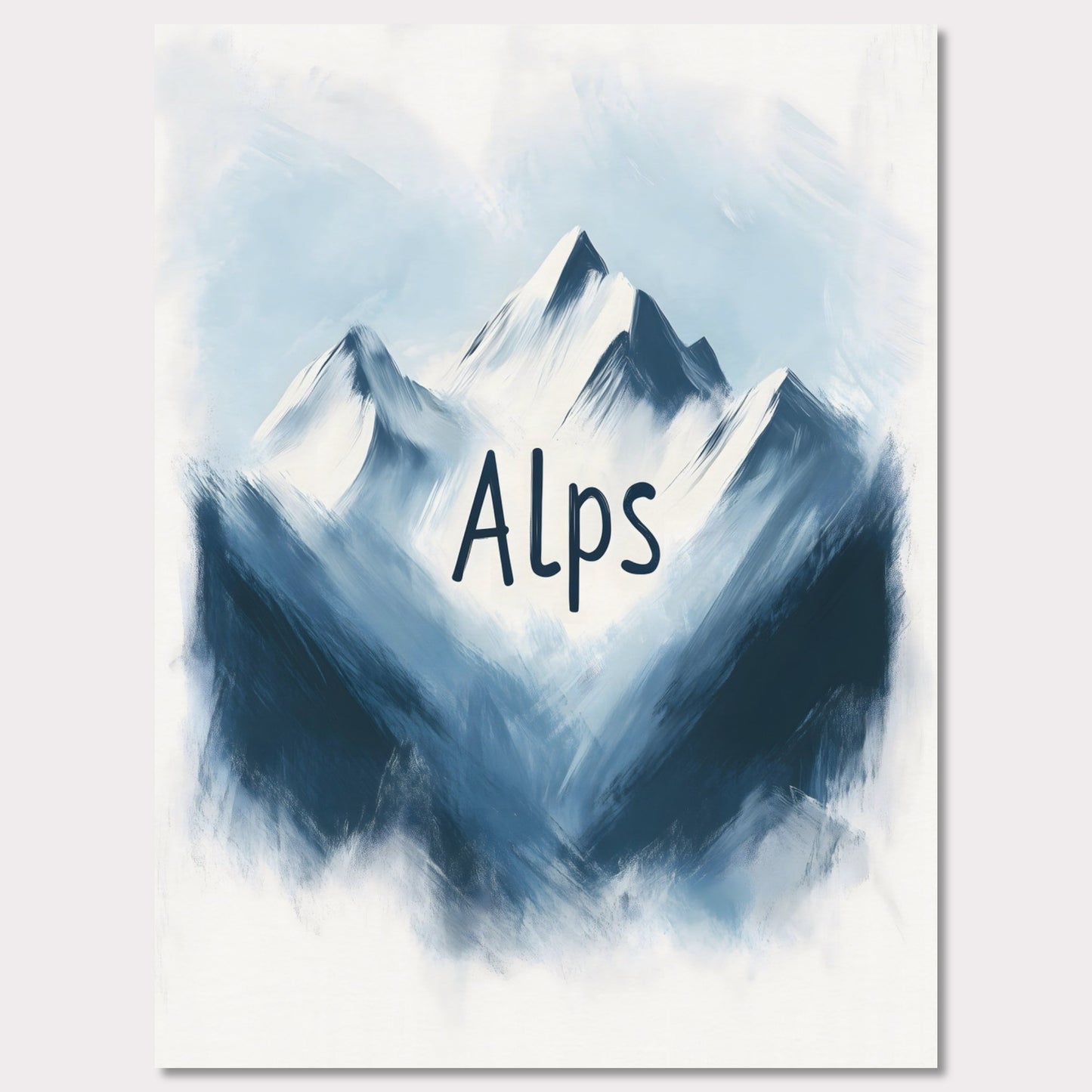 Poster titled 'Ski Alps Serenity' from ArtDarts