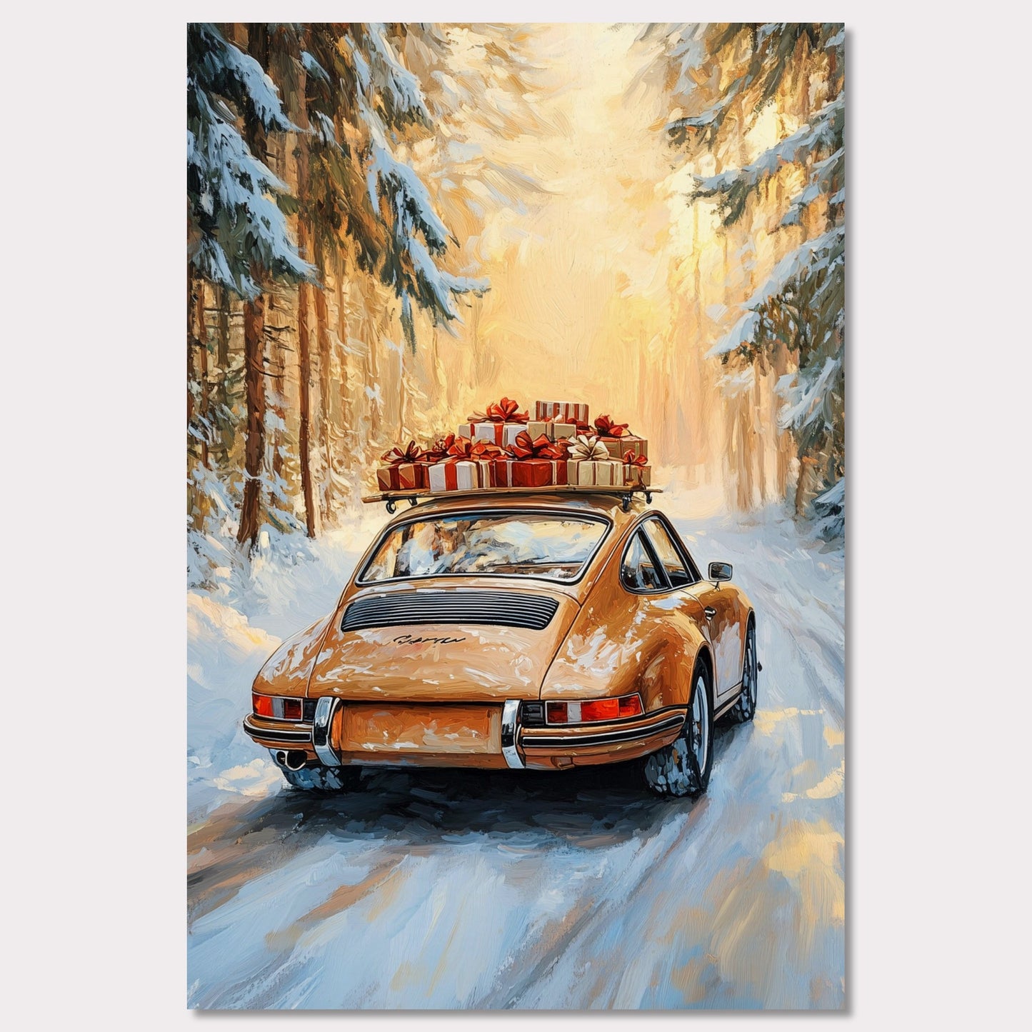 Poster titled 'Merry Christmas - Winter Drive' from ArtDarts