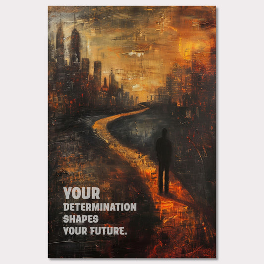 Poster titled 'Your determination shapes your future' from ArtDarts