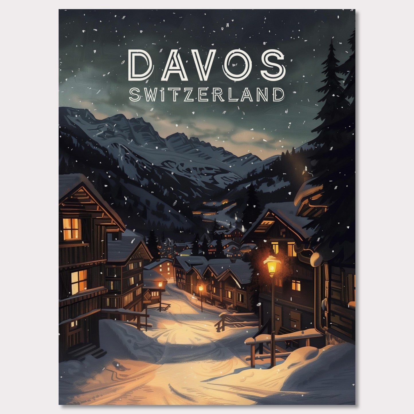 Poster titled 'Davos' from ArtDarts