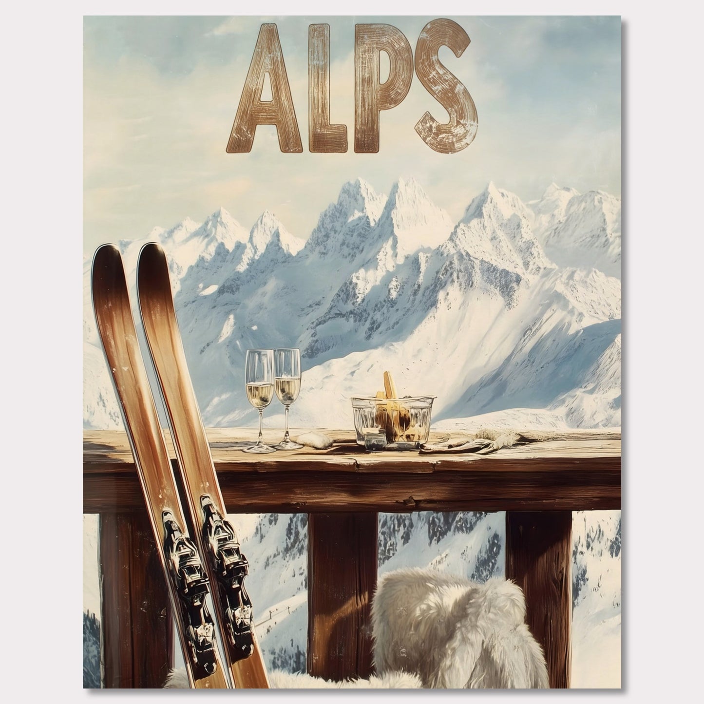 Poster titled 'Après-Ski Alps Delight' from ArtDarts