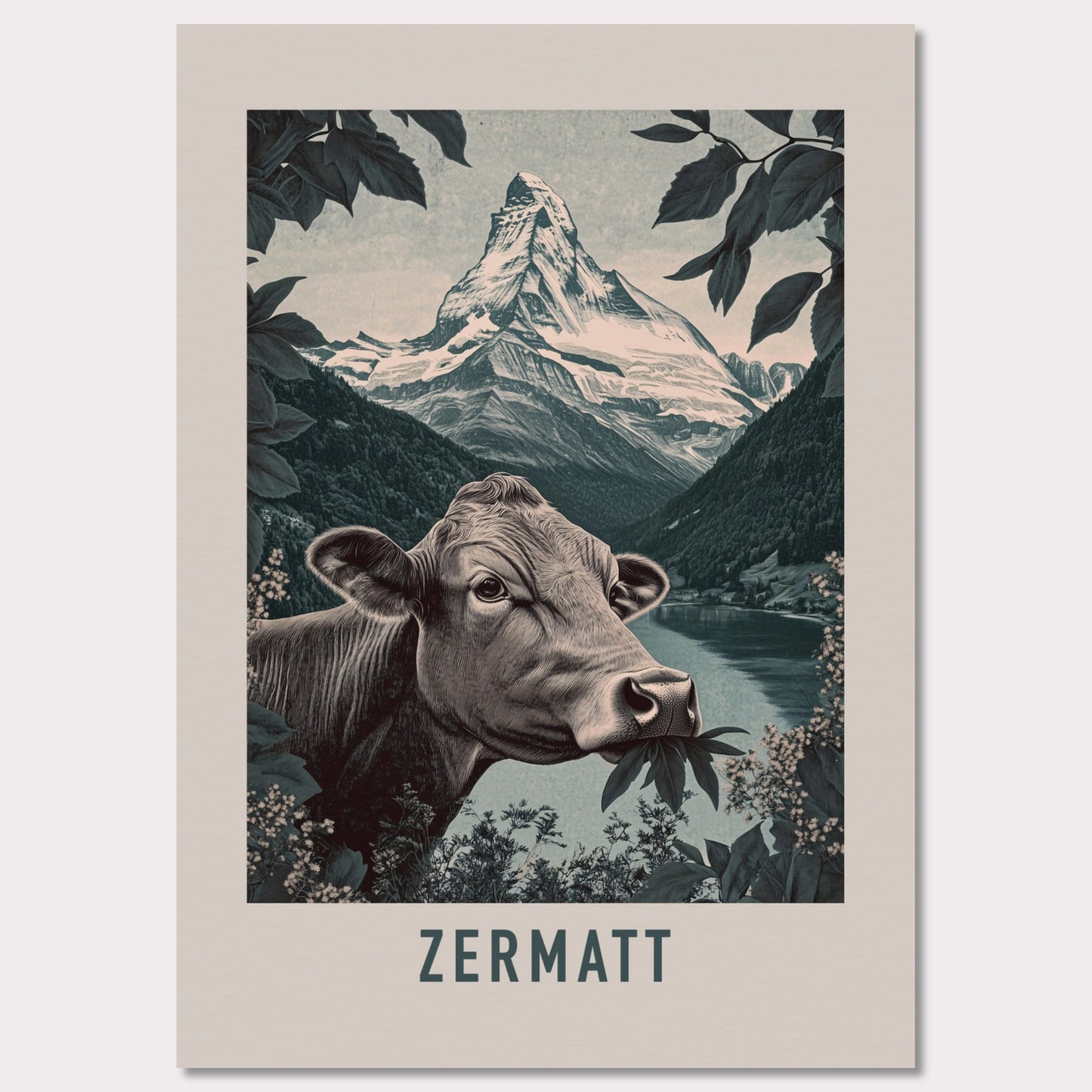 Poster titled 'The Essence of Zermatt' from ArtDarts