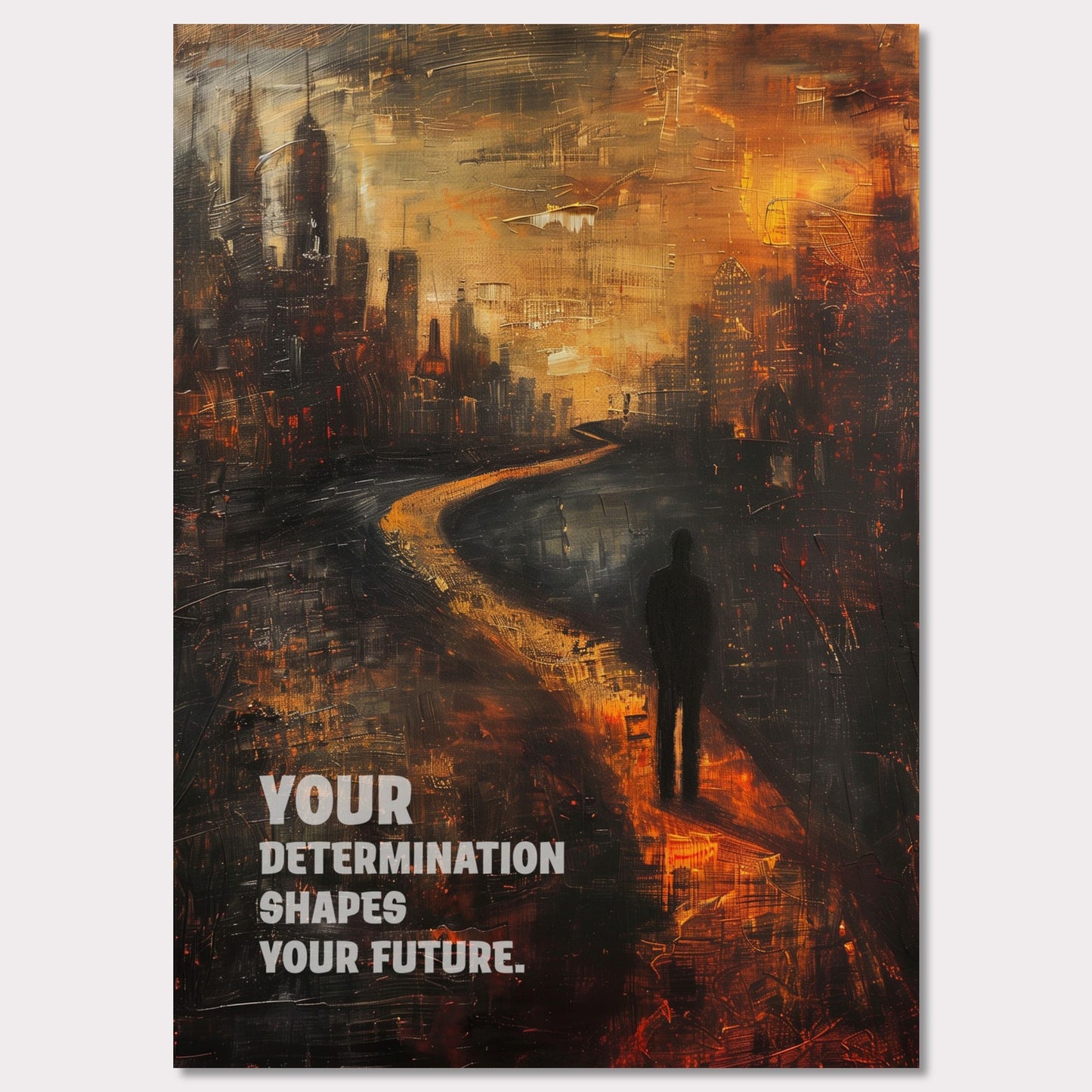 Poster titled 'Your determination shapes your future' from ArtDarts