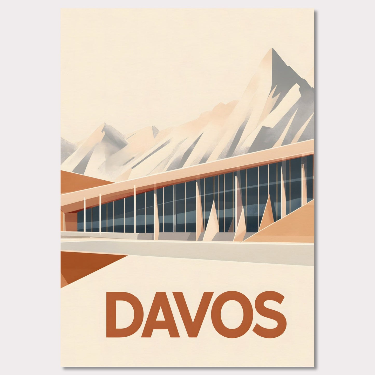 Poster titled 'Davos – Peaks & Innovation' from ArtDarts