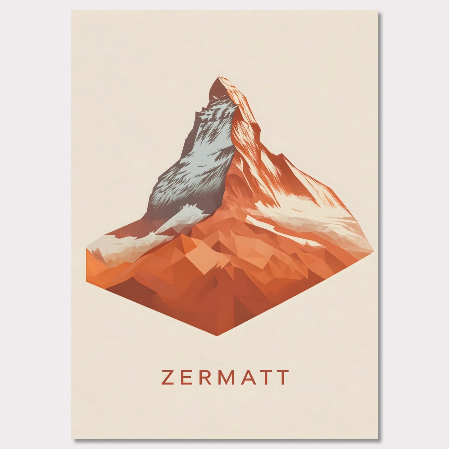 Poster titled 'Zermatt – The Iconic Matterhorn' from ArtDarts