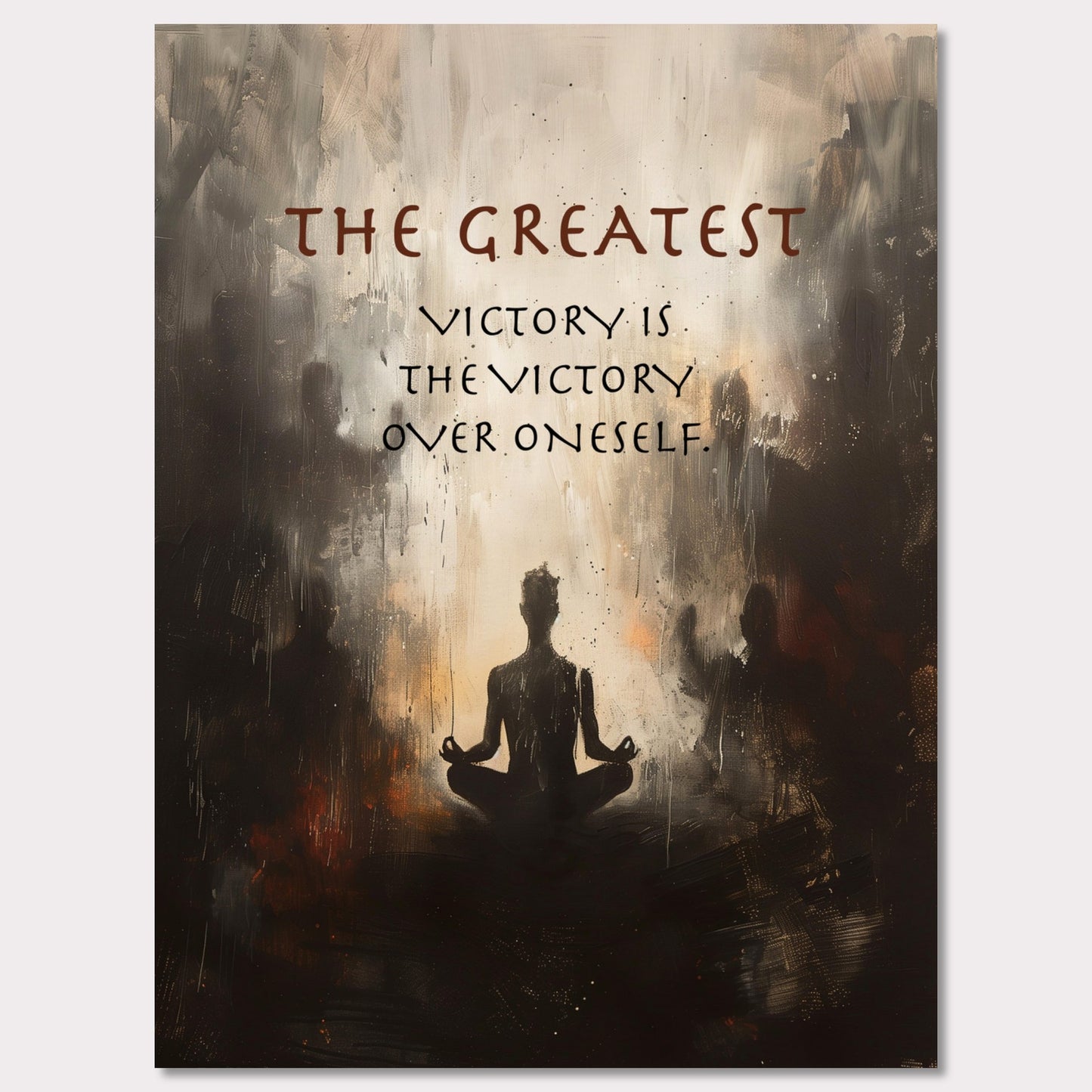 Poster titled 'The greatest victory is the victory over oneself' from ArtDarts