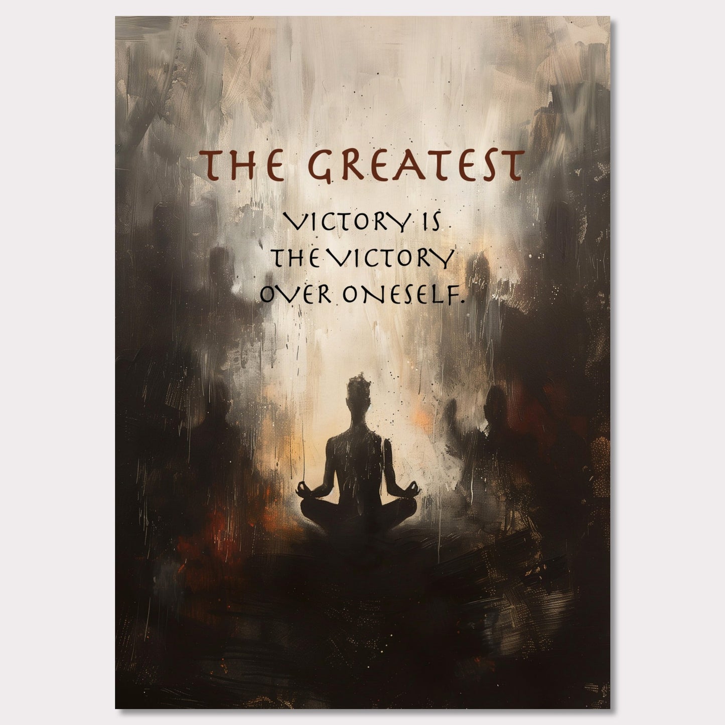 Poster titled 'The greatest victory is the victory over oneself' from ArtDarts