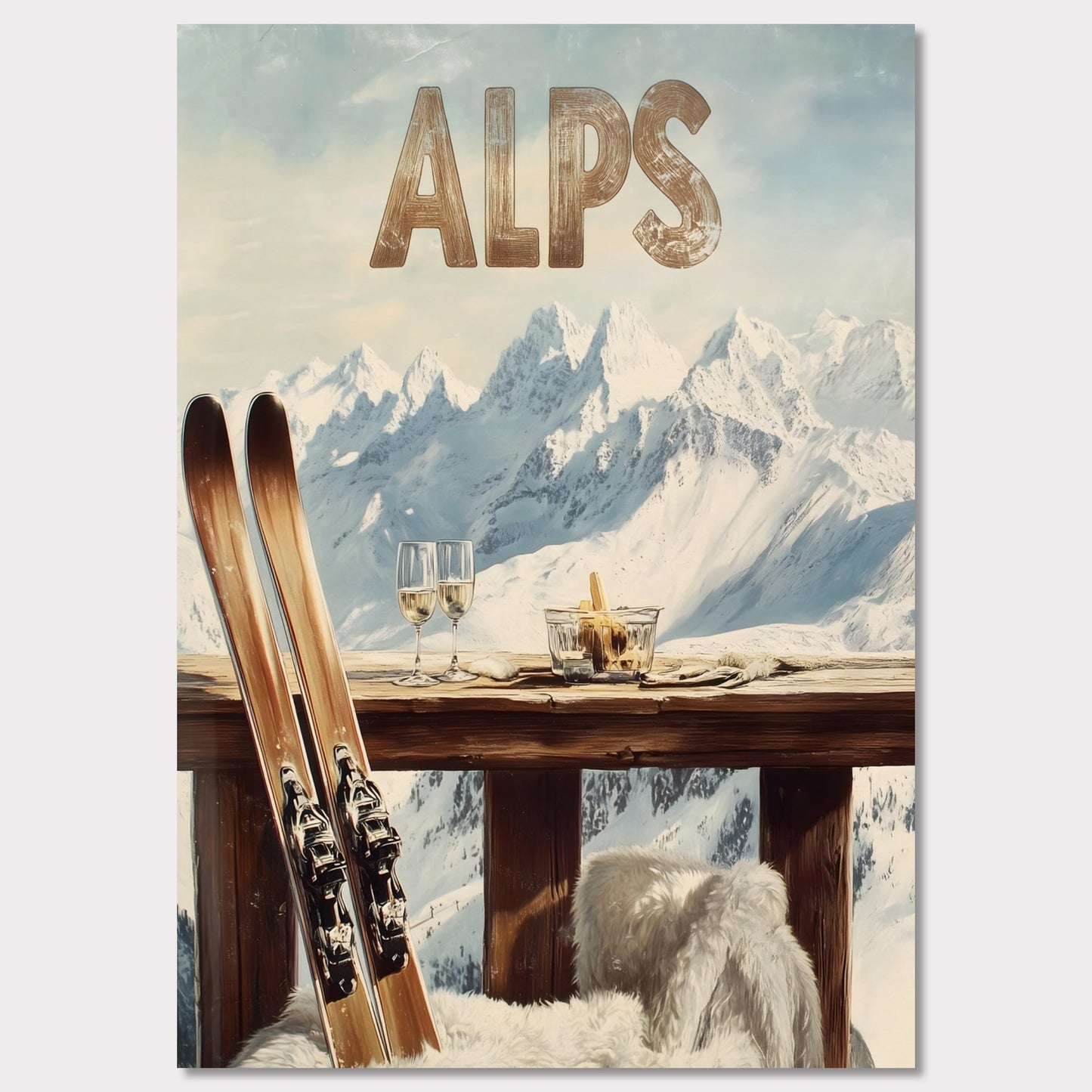 Poster titled 'Après-Ski Alps Delight' from ArtDarts