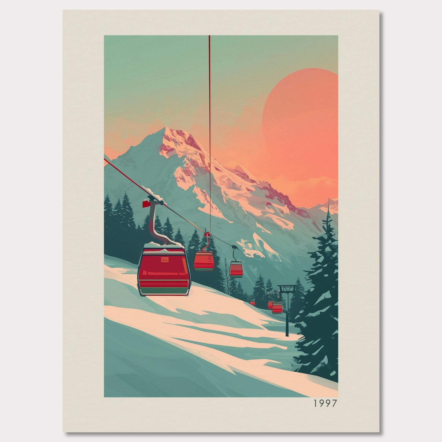 Poster titled 'Lift at Dawn Poster' from ArtDarts