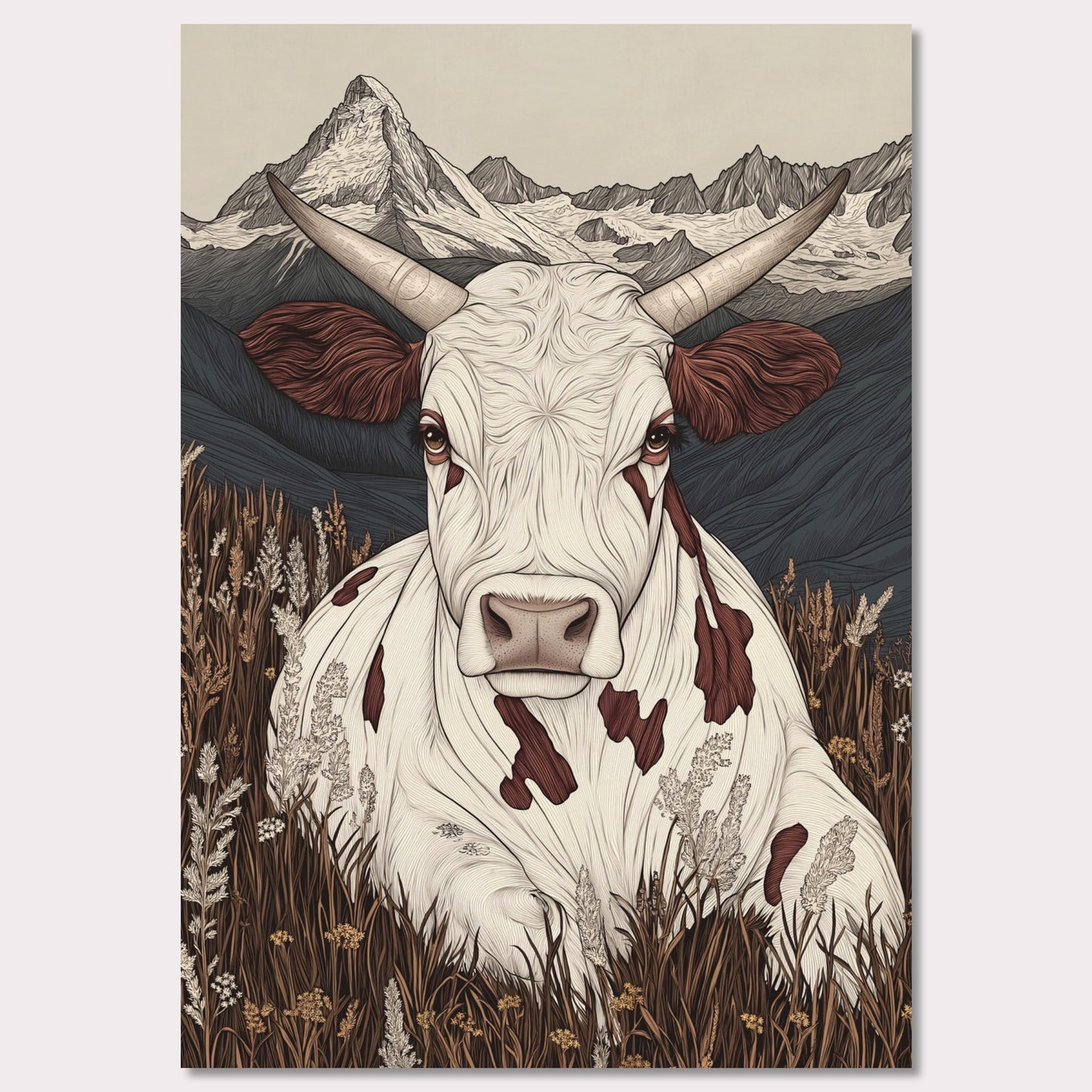 Poster titled 'Zermatt’s Mountain Muse' from ArtDarts