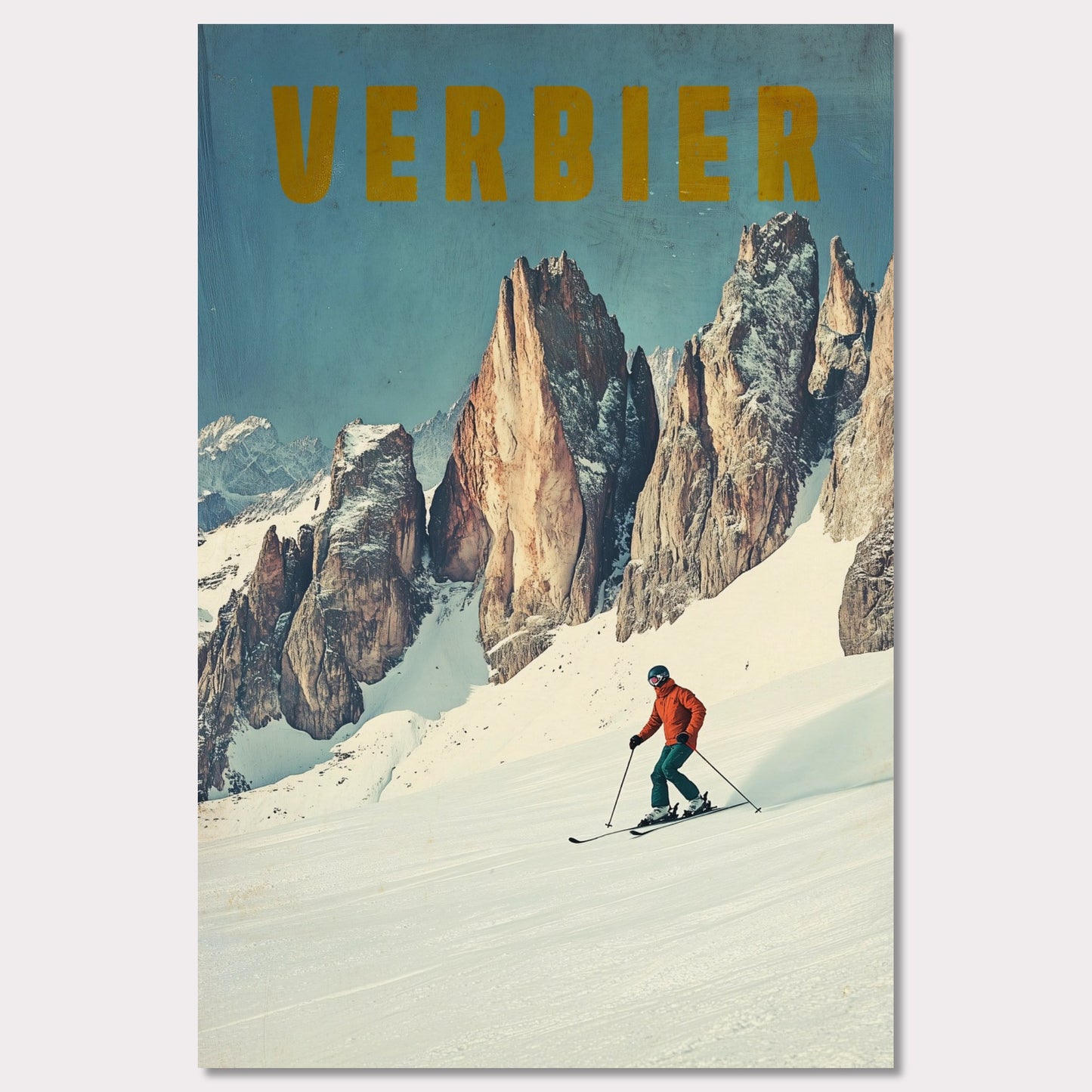 Poster titled 'Verbier - Alpine Thrill' from ArtDarts