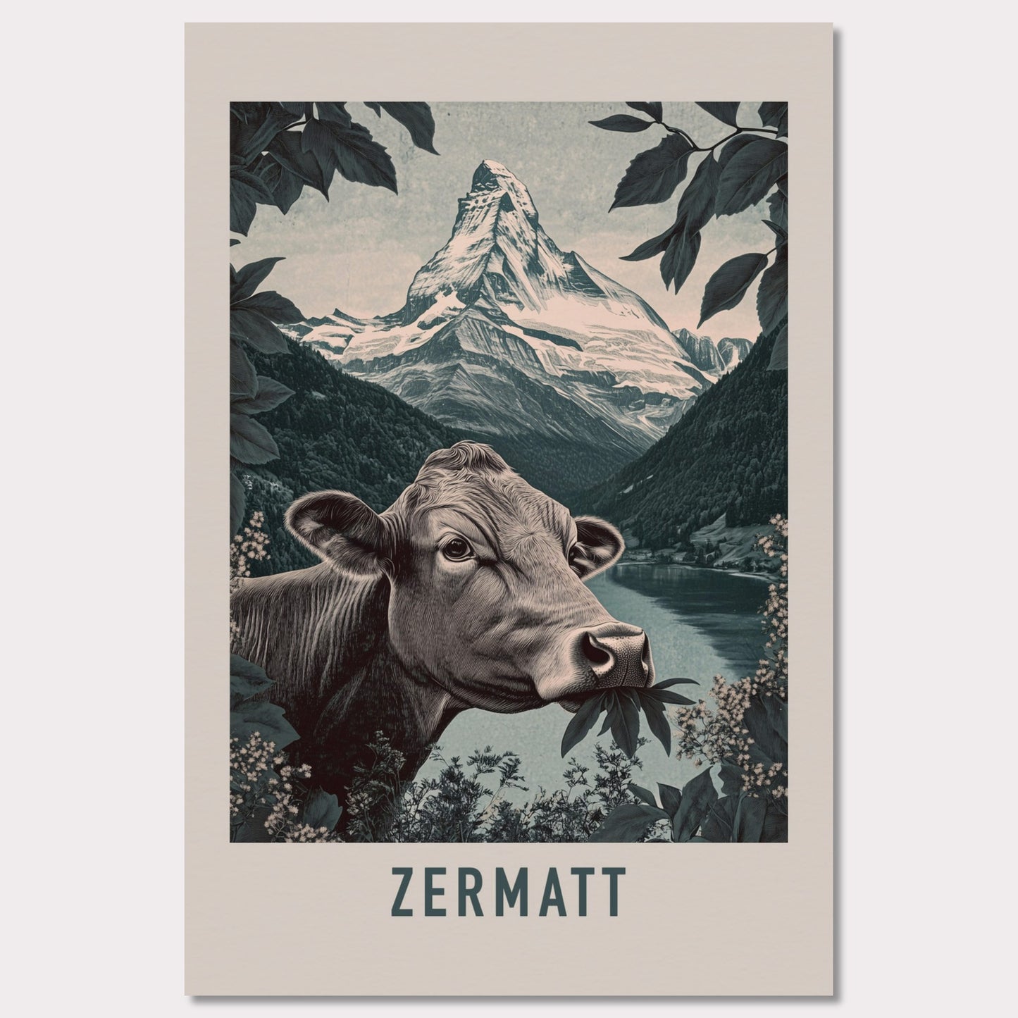 Poster titled 'The Essence of Zermatt' from ArtDarts
