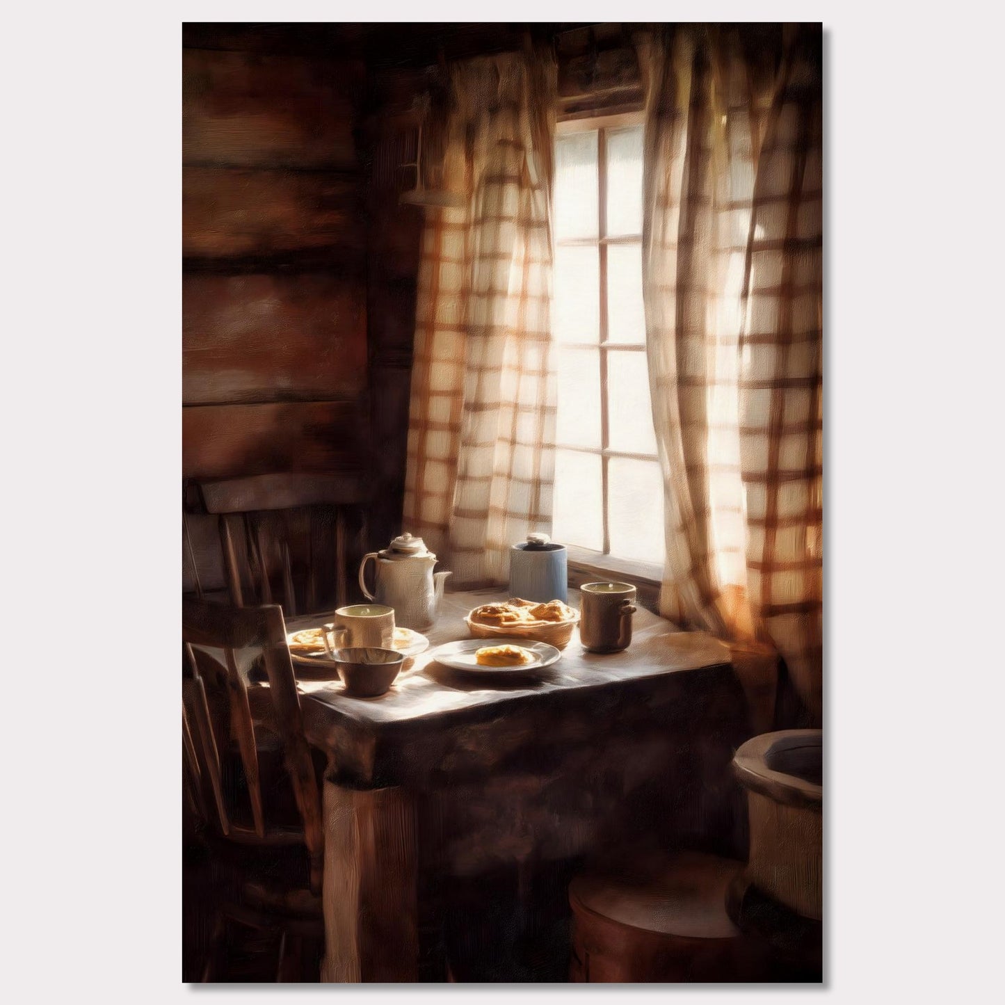 Poster titled 'Table for One, Alpine Kitchen' from ArtDarts