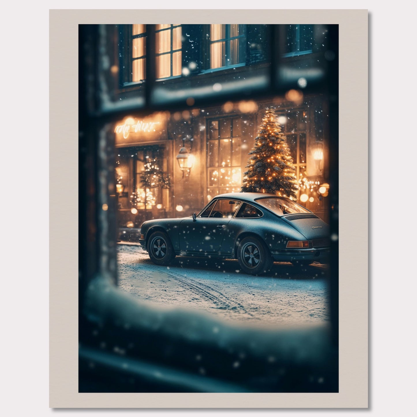 Poster titled 'Christmas Charm - Alpine Window' from ArtDarts