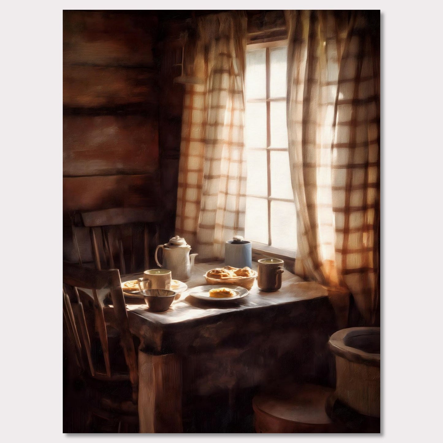 Poster titled 'Table for One, Alpine Kitchen' from ArtDarts