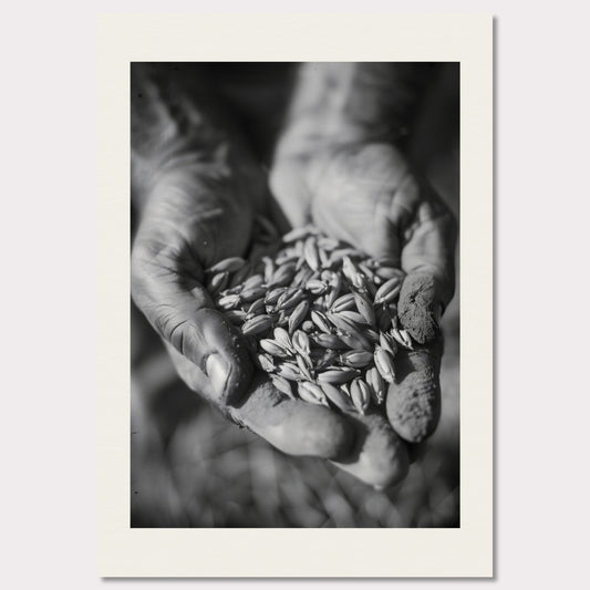 Poster titled 'Harvest in Hands' from ArtDarts