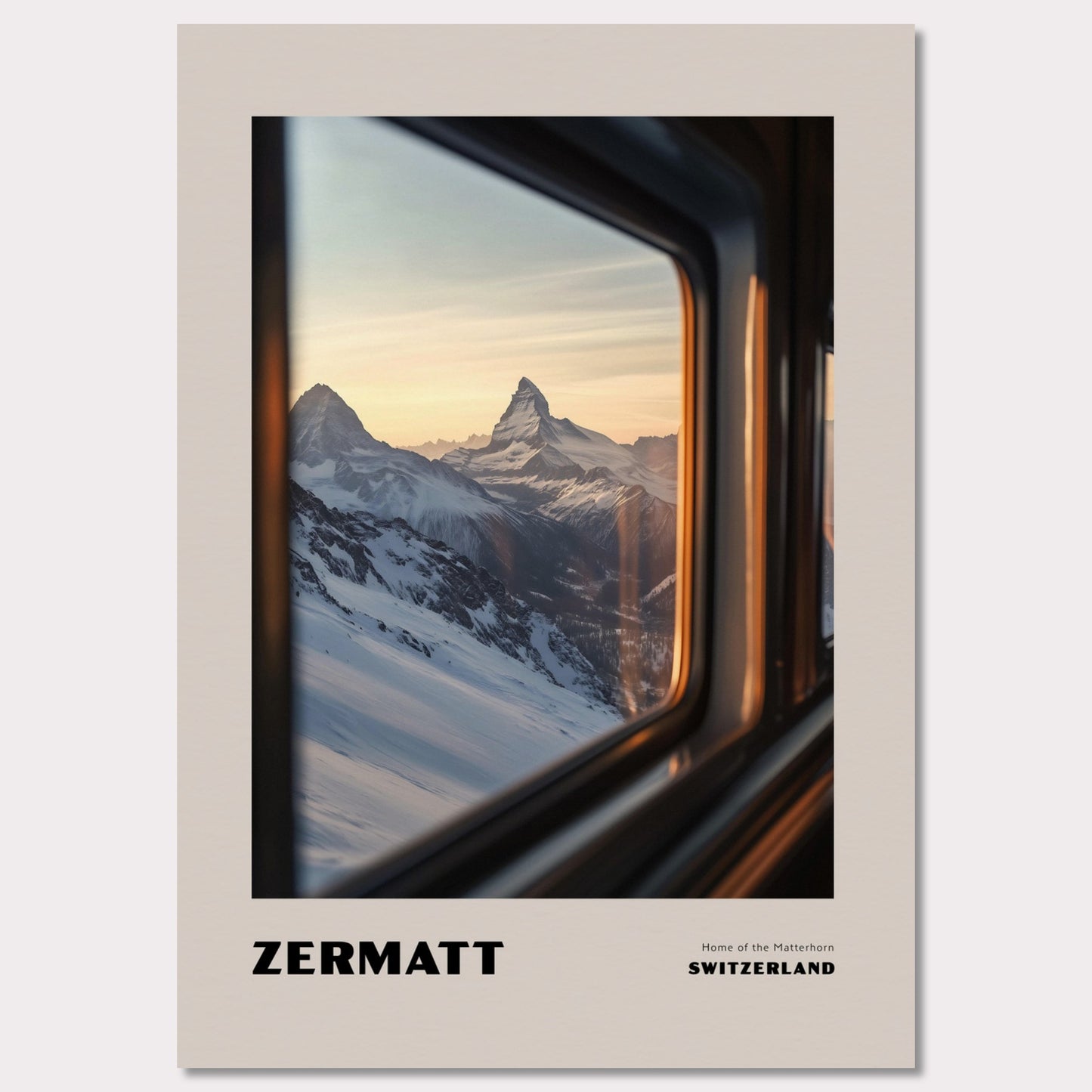 Poster titled 'ZERMATT. Home of the Matterhorn' from ArtDarts