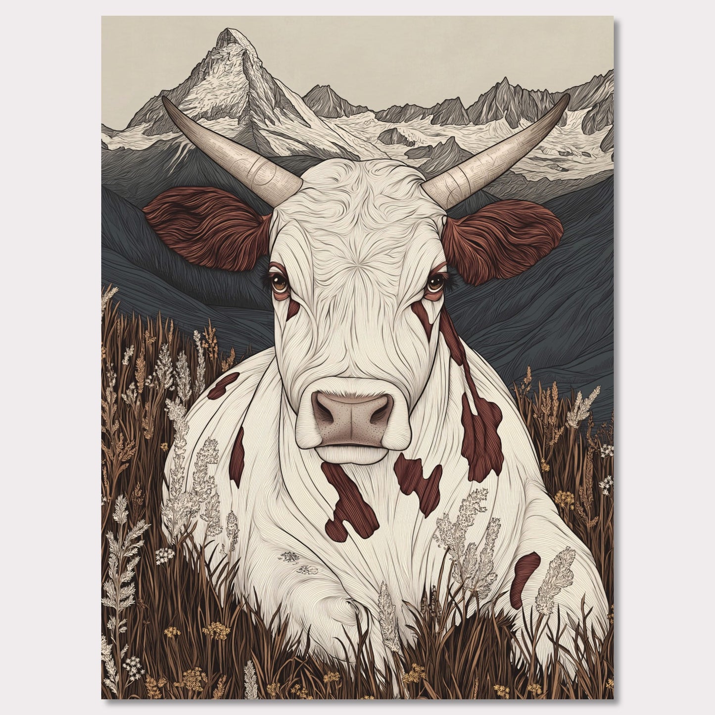 Poster titled 'Zermatt’s Mountain Muse' from ArtDarts