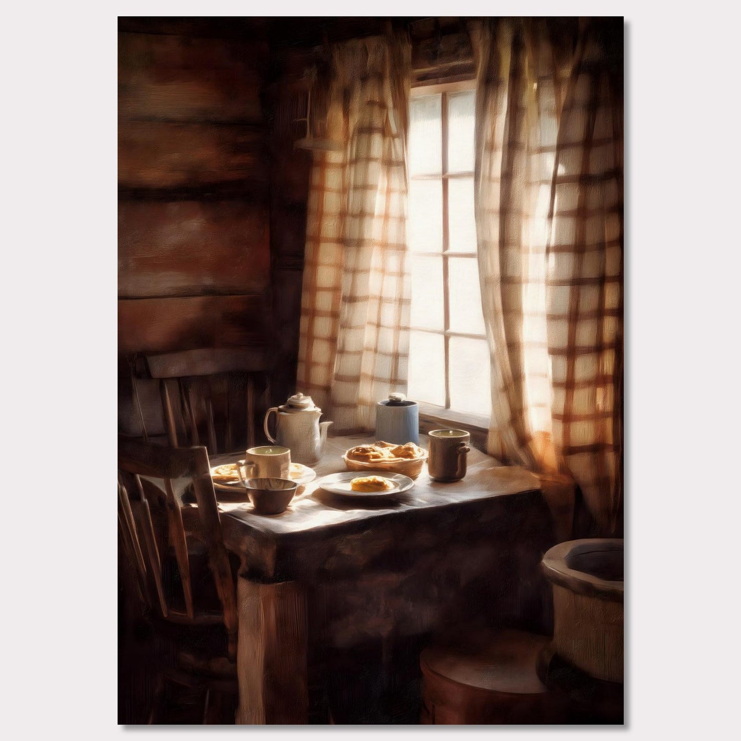 Poster titled 'Table for One, Alpine Kitchen' from ArtDarts