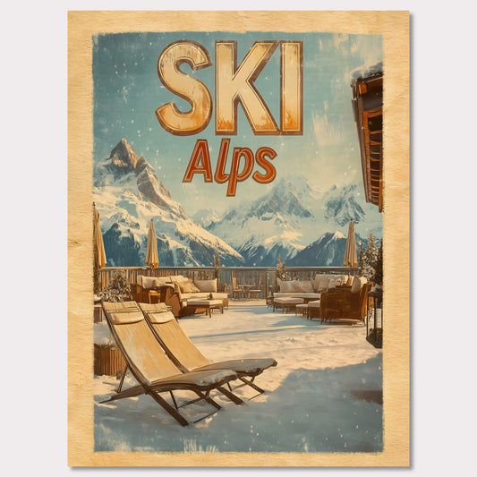 Poster titled 'Ski Alps Retreat' from ArtDarts