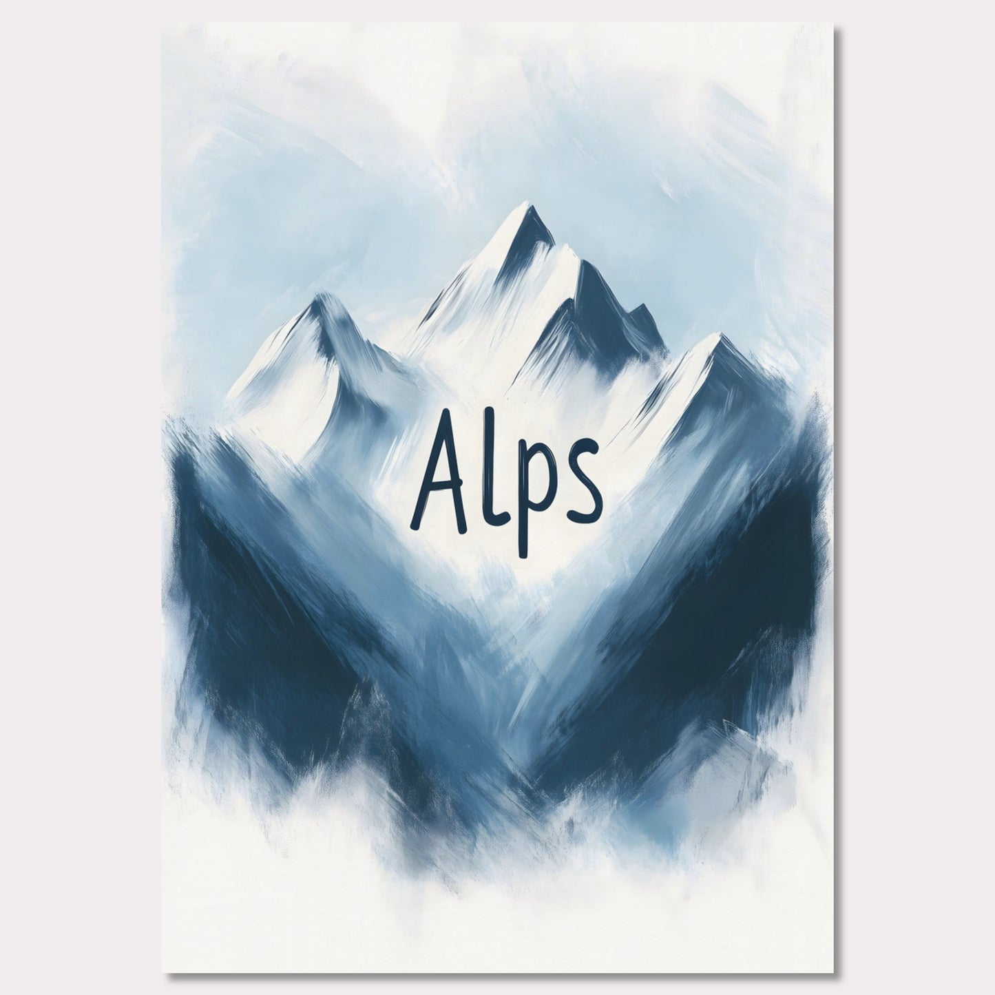 Poster titled 'Ski Alps Serenity' from ArtDarts
