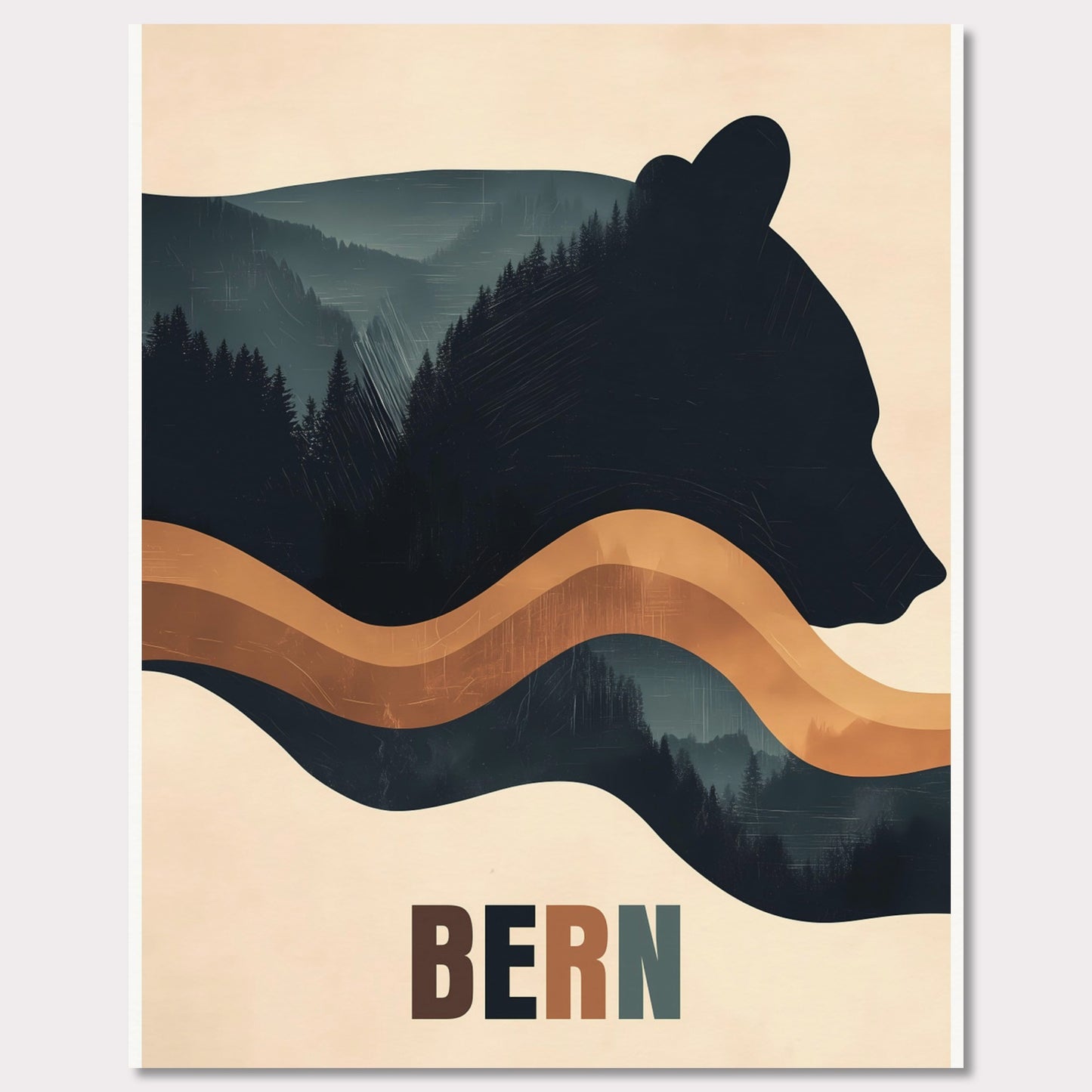 Poster titled 'Bern: Spirit of Nature' from ArtDarts