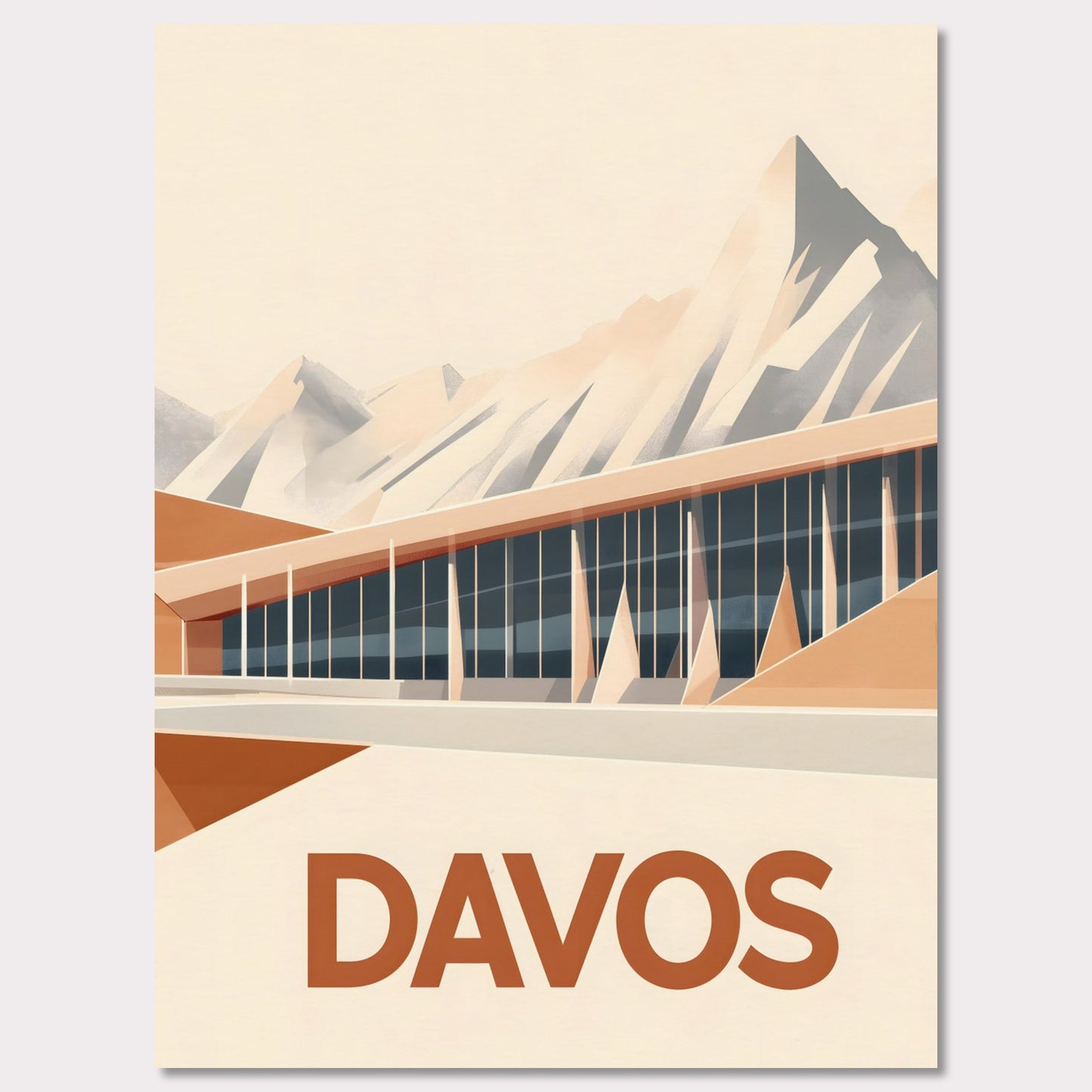 Poster titled 'Davos – Peaks & Innovation' from ArtDarts