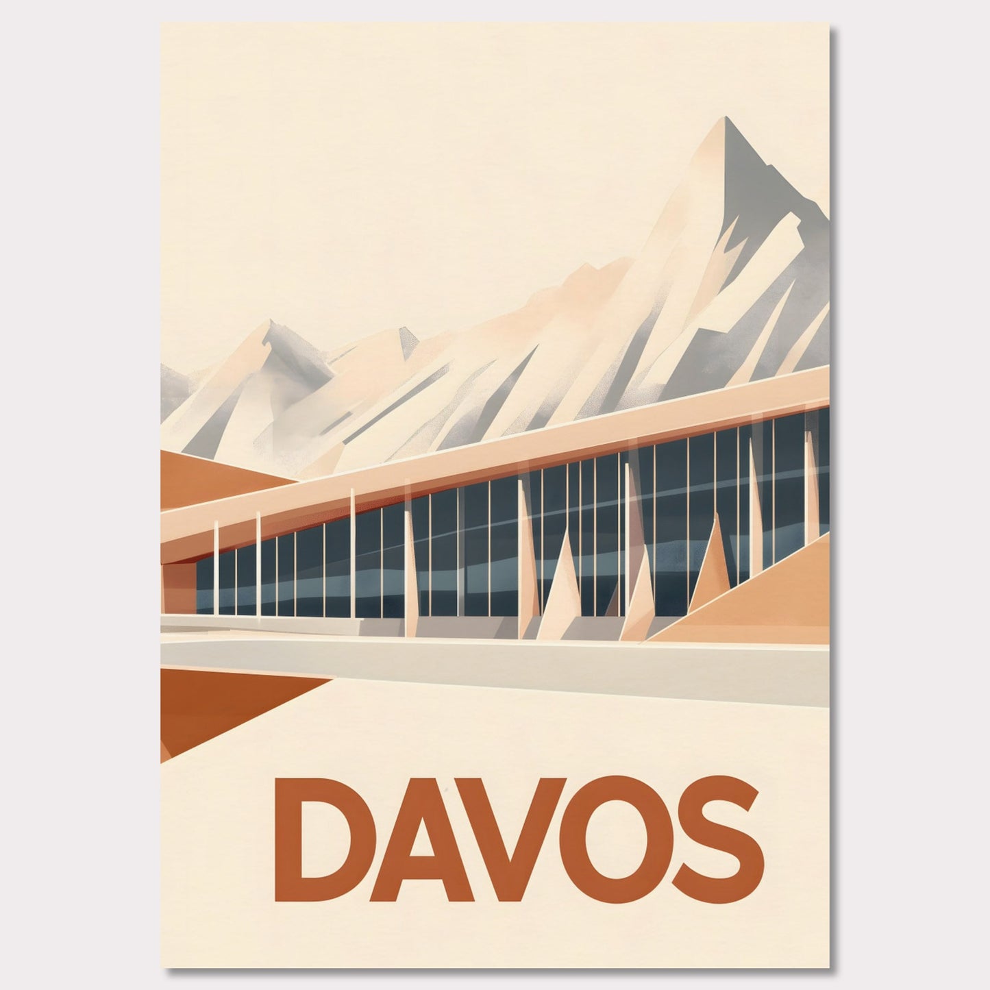 Poster titled 'Davos – Peaks & Innovation' from ArtDarts
