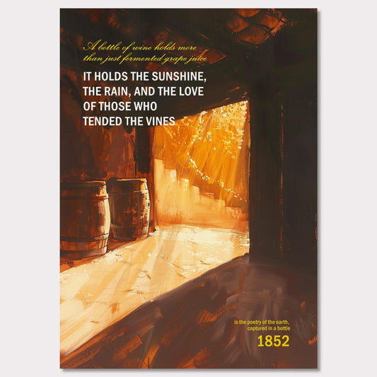 Poster titled 'Wine in barrels Poster' from ArtDarts