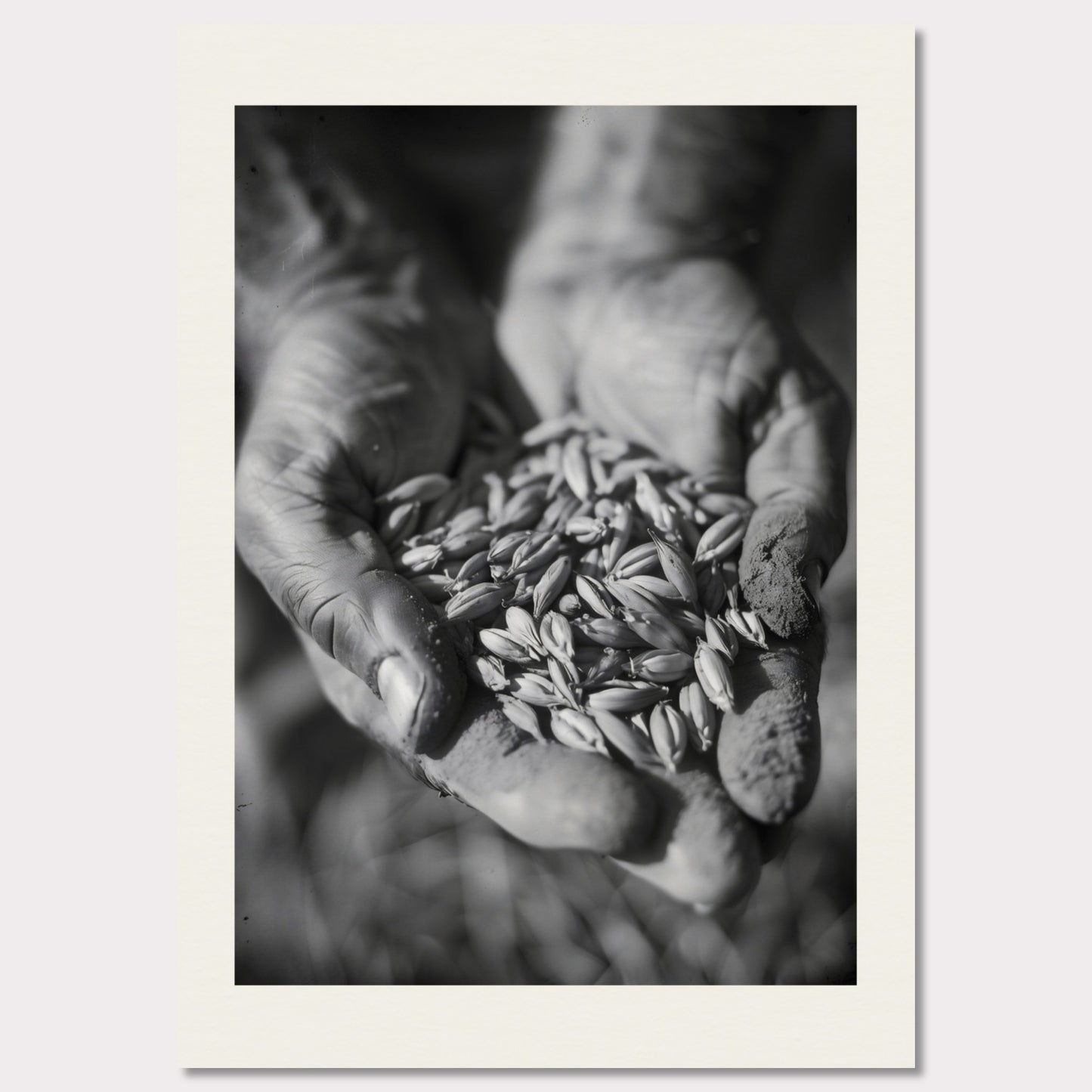 Poster titled 'Harvest in Hands' from ArtDarts