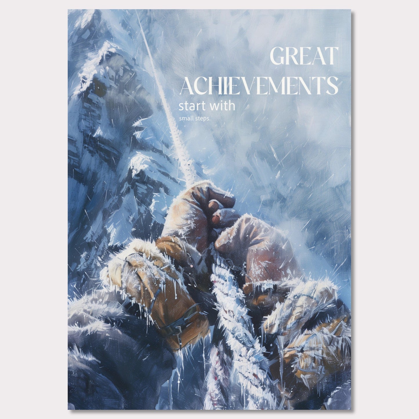 Poster titled 'Great achievements start with small steps' from ArtDarts