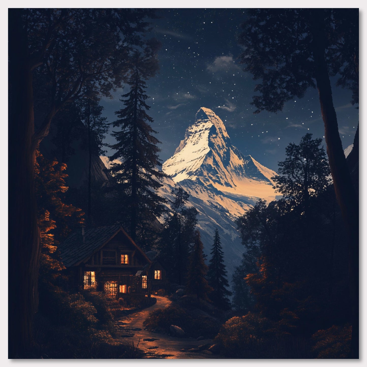 Poster titled 'Matterhorn - Winter Majesty' from ArtDarts
