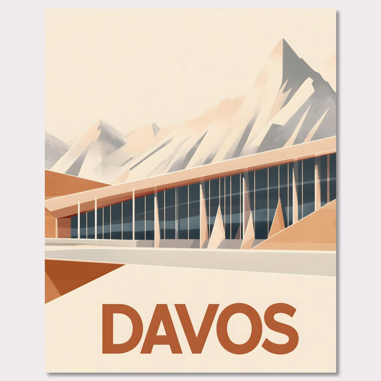 Poster titled 'Davos – Peaks & Innovation' from ArtDarts