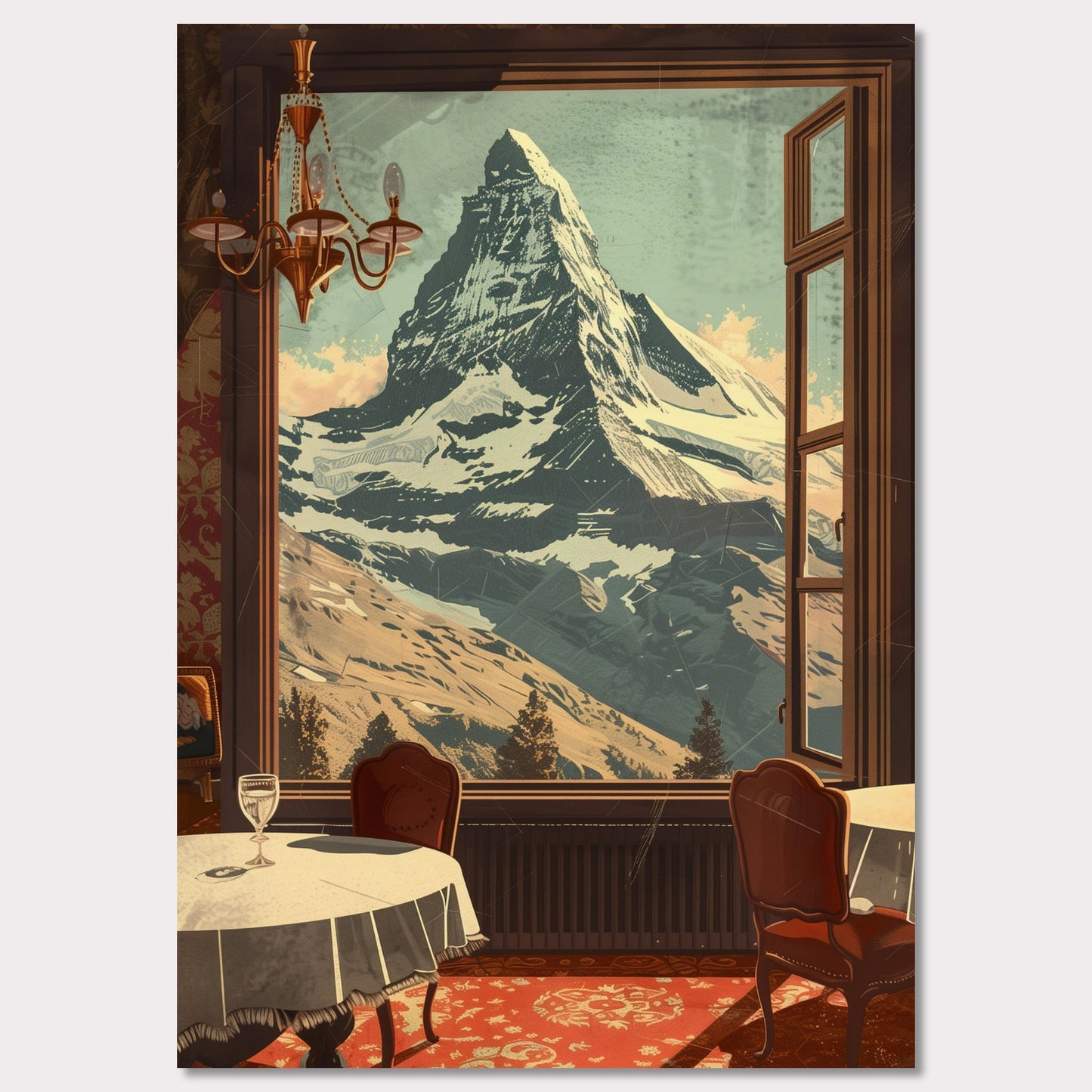 Poster titled 'Window to the Alps' from ArtDarts