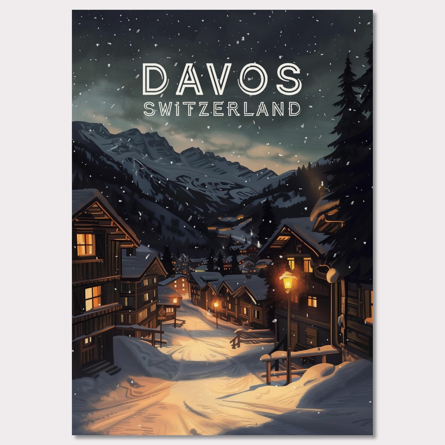 Poster titled 'Davos' from ArtDarts