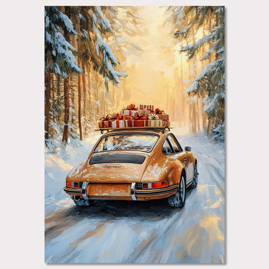 Poster titled 'Merry Christmas - Winter Drive' from ArtDarts