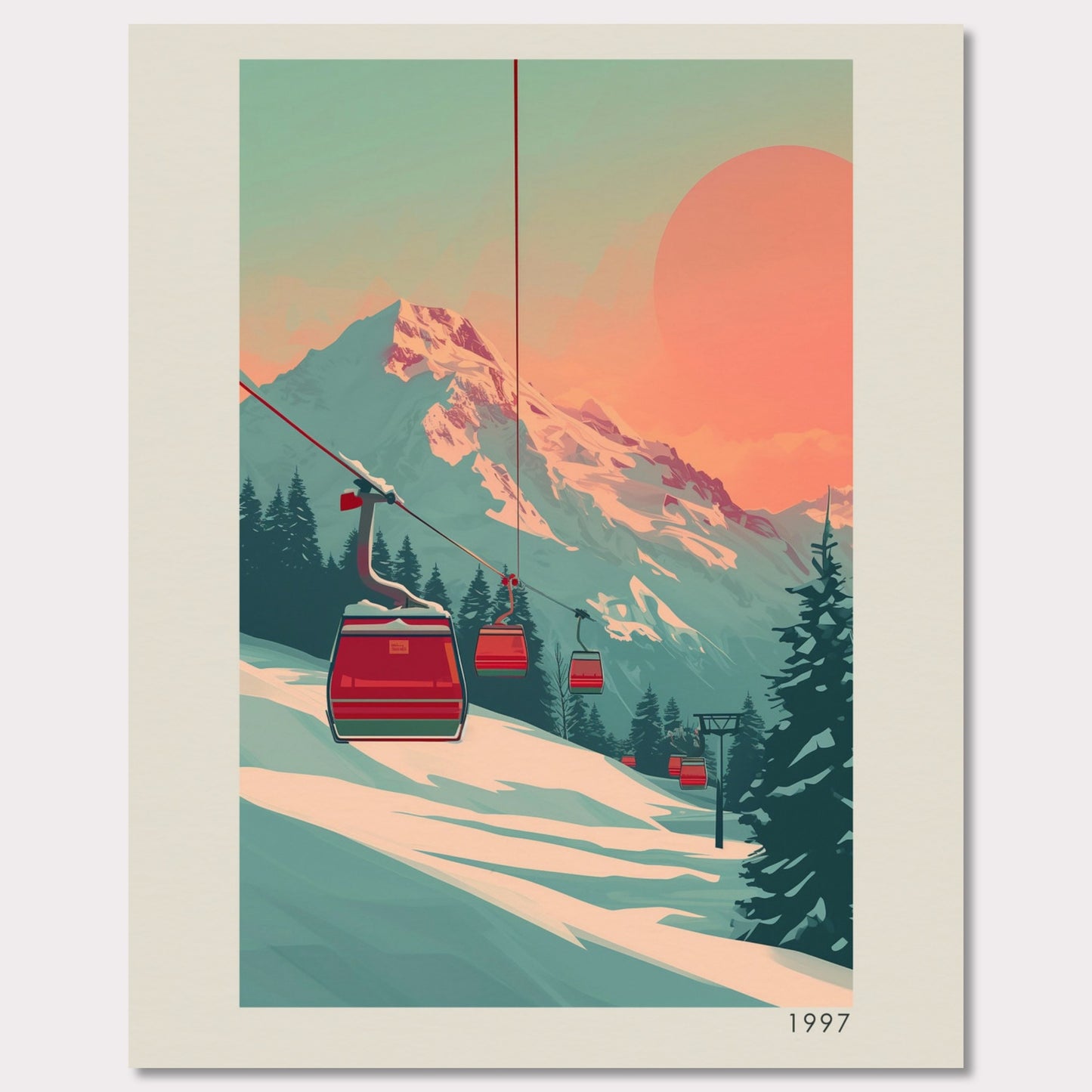 Poster titled 'Lift at Dawn Poster' from ArtDarts