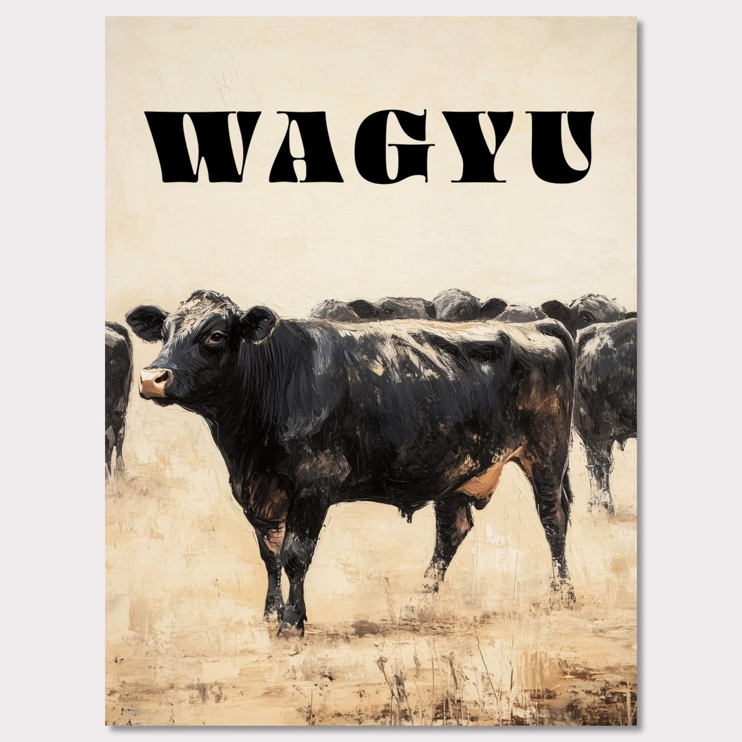 Poster titled 'Proud Wagyu' from ArtDarts