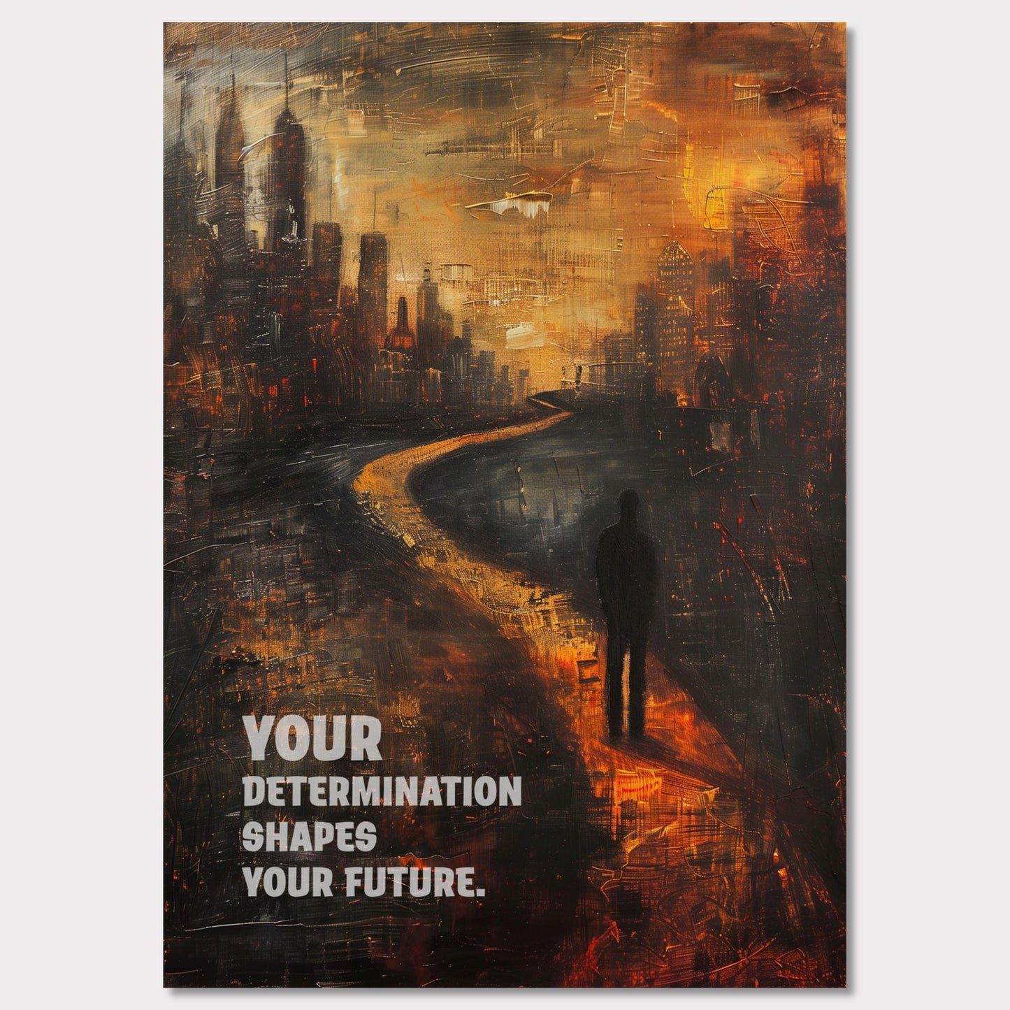 Poster titled 'Your determination shapes your future' from ArtDarts