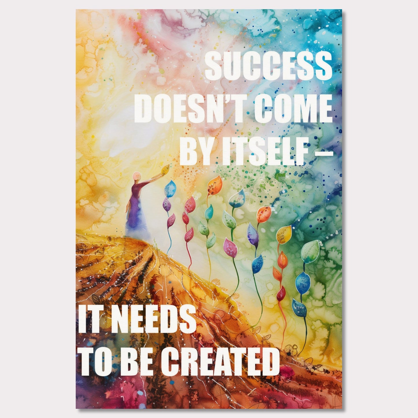 Poster titled 'Success doesn’t come by itself – it needs to be created' from ArtDarts