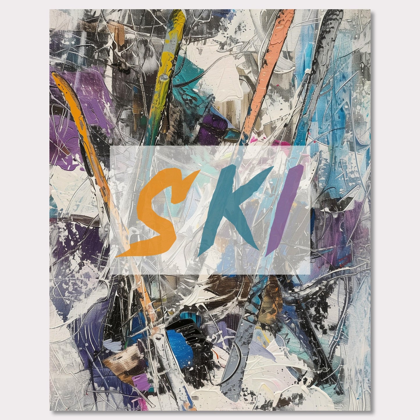 Poster titled 'Skiing Impressions' from ArtDarts