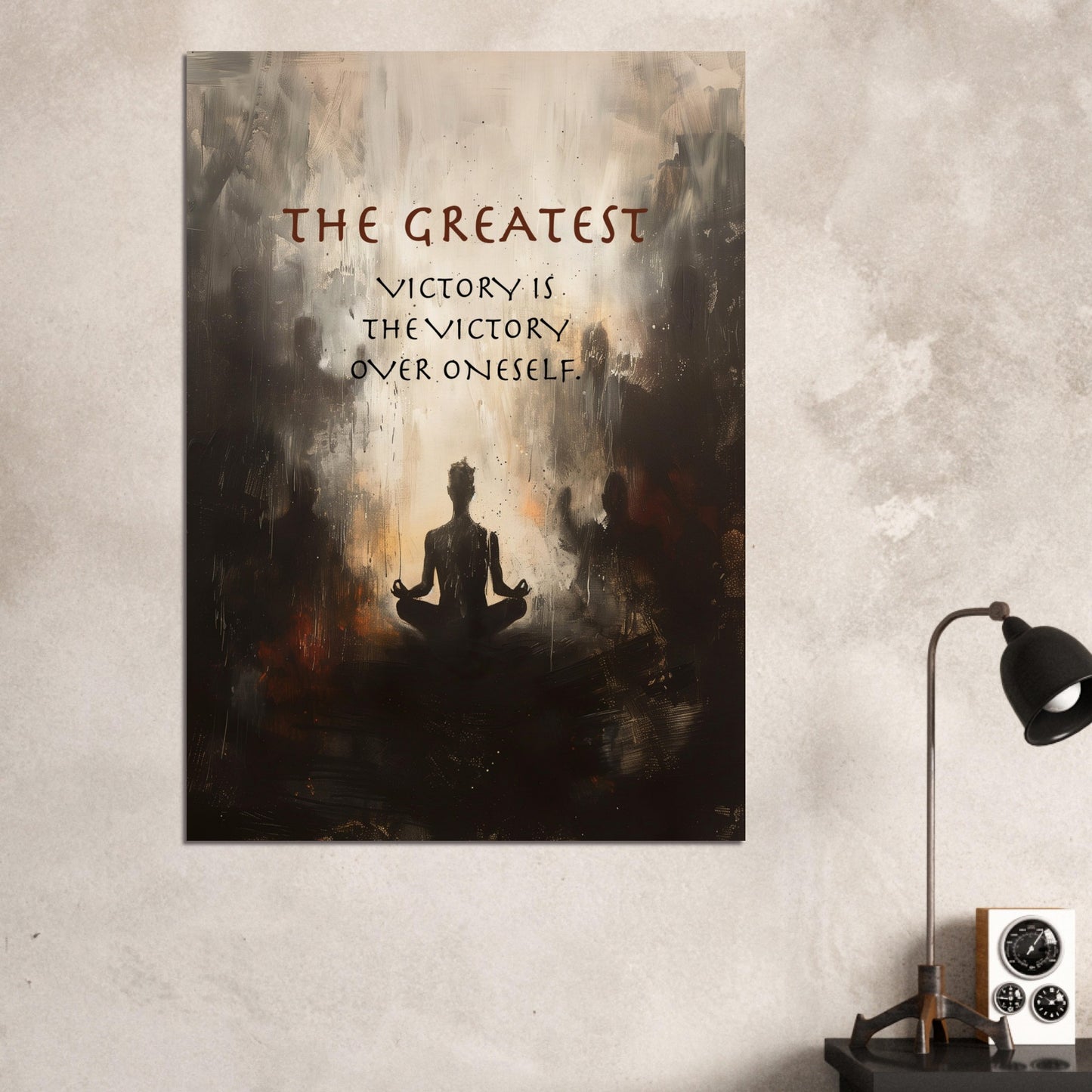 Poster titled 'The greatest victory is the victory over oneself' from ArtDarts