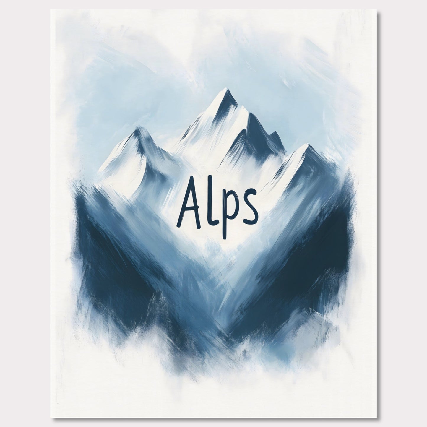 Poster titled 'Ski Alps Serenity' from ArtDarts