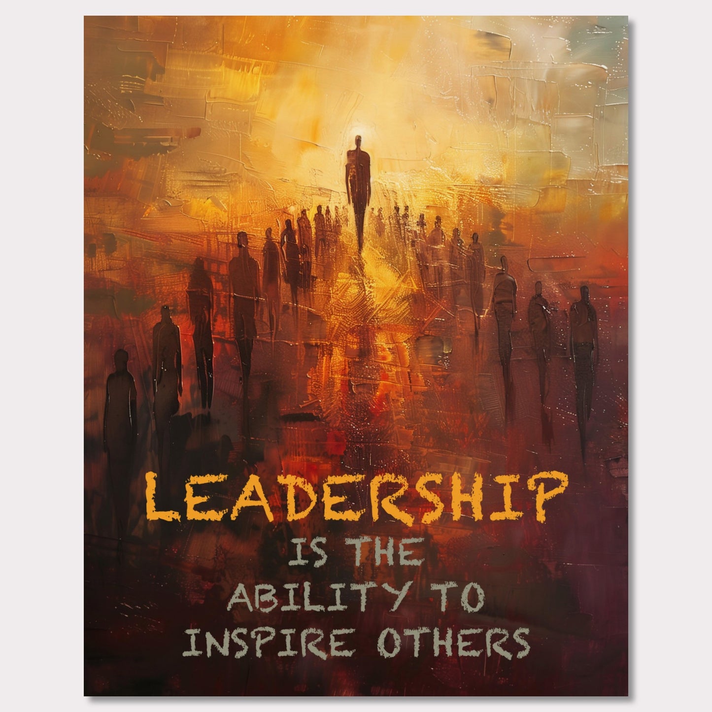 Poster titled 'Leadership is the ability to inspire others' from ArtDarts