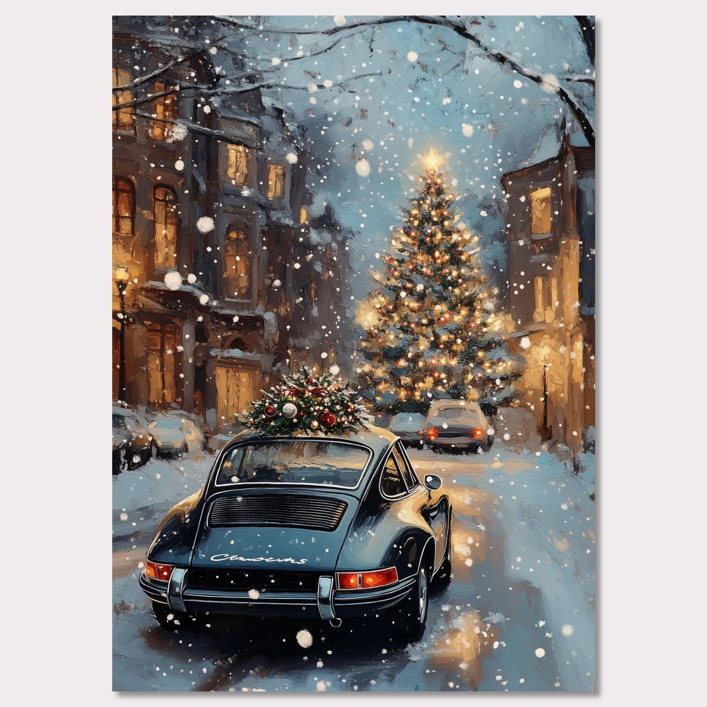 Poster titled 'Christmas Drive - Holiday Joyride' from ArtDarts
