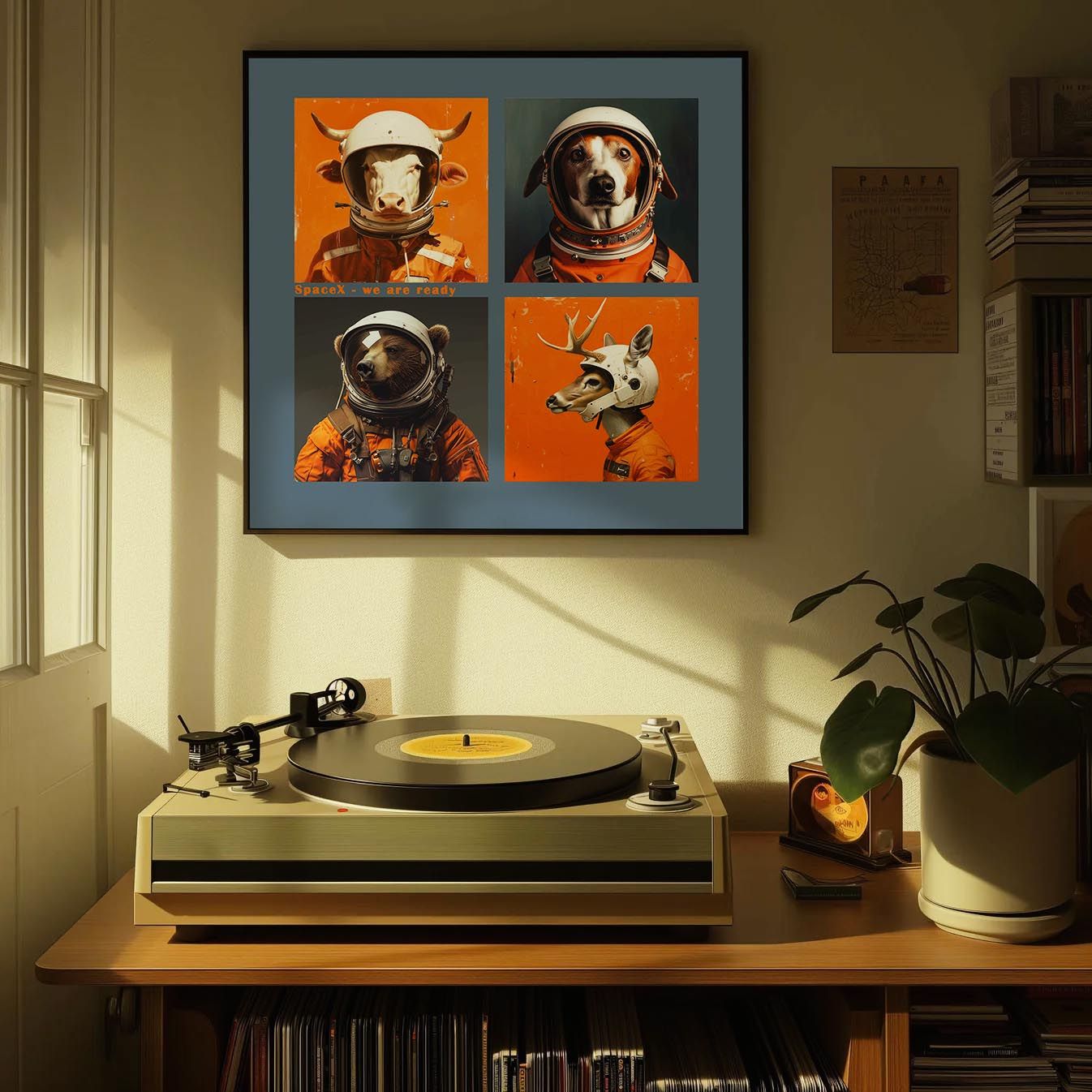 Poster titled 'Animals astronauts Poster' from ArtDarts