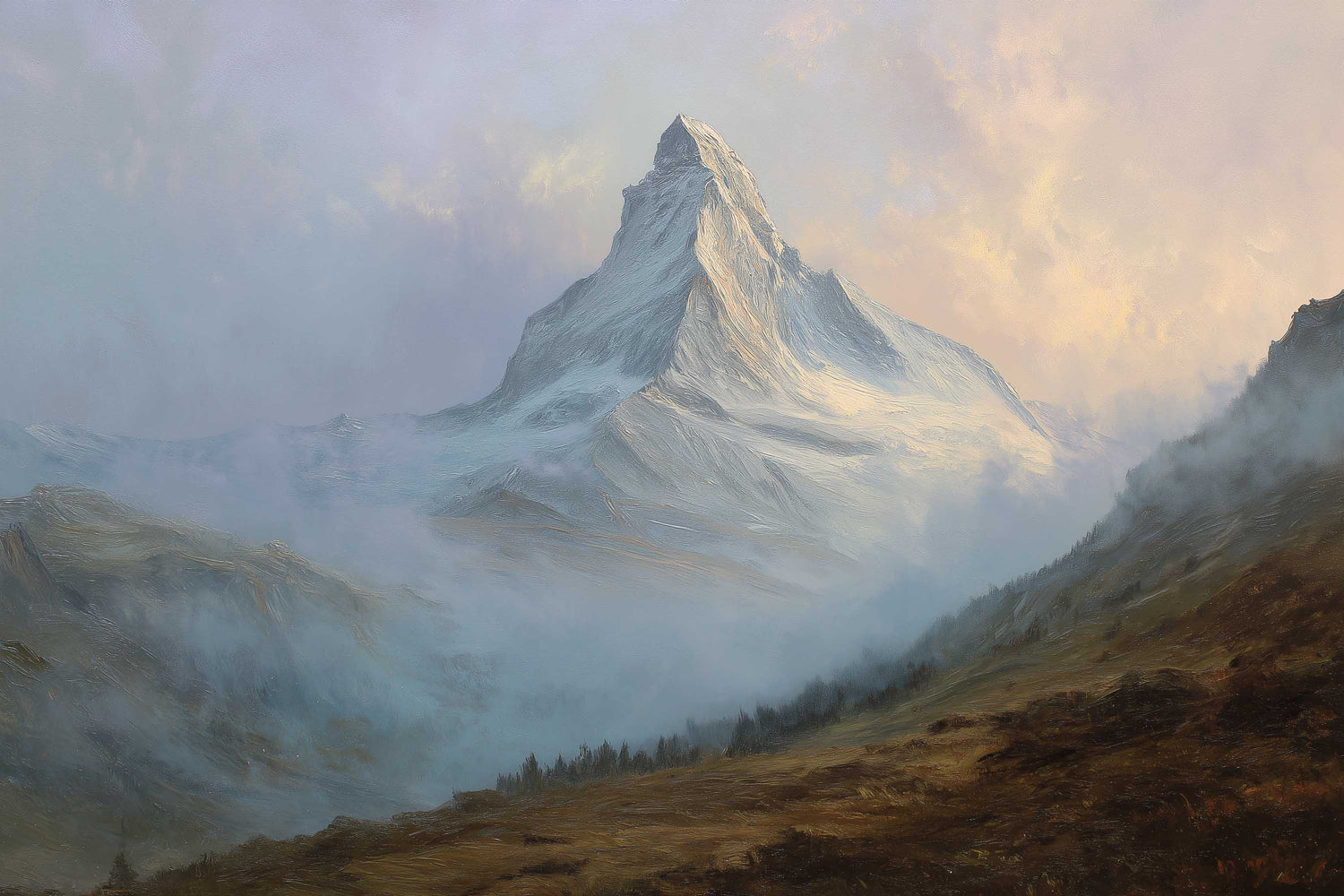 Majestic summits, dramatic ridges, mountain silence and panoramic views. This collection expresses the strength and calm of the Alps.  Keywords: mountains, peaks, summits, matterhorn, jungfrau, panorama, alps, ridge, elevation