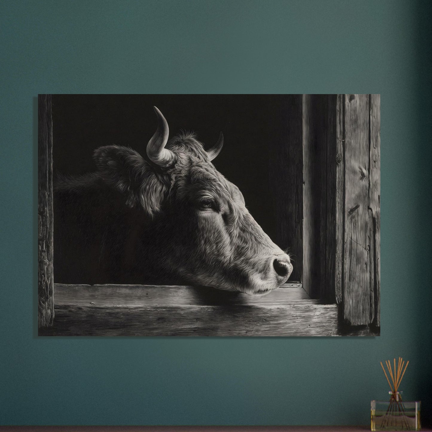 Poster titled 'The stillness of a cow' from ArtDarts